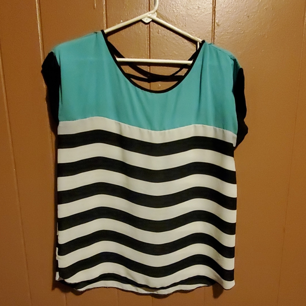 Polyester stripe shirt